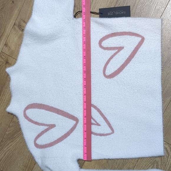 Rachel Zoe high neck womens White /Pink sweater Size XS NWT - Picture 3 of 8